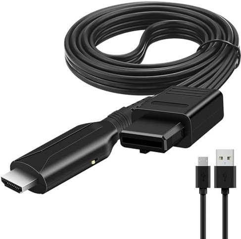 ZEZEFUFU Adaptateur de console de jeu HDMI convertisseur câble adaptateur pour NGC/pour SNES/pour N64