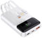 Power Bank 10000mAh PD 22,5W QC4.0 Charge Rapide Sorties USB C avec Câbles de Charge Rapide Intégrés Chargeur Portable Batterie Compatible avec iPhone Samsung Google Pixel LG (Blanc)