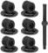 Giantree 6 Stück Metall Selbstklebend Stifthalter,Selbstklebender Stiftehalter Clips Mit Einstellbarer Federschlaufe passend für alle Stifte-MarkerIdeal Für Kühlschrank Werkstatt Büro Bulletin Board