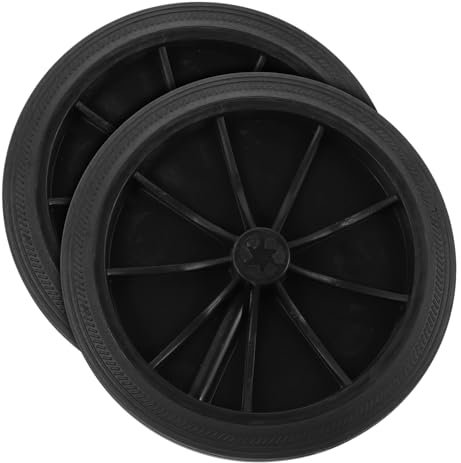 UTHCLO 2pcs Trash Can Spare Parts Trash Can Wheel Outdoor Tools Storage Can Replacement Wheel Rubbish Holder Wheel Dolly Garbage Container Wheels Tire Tool Plastic Cover Trolley