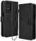 RonRun Coque TCL 501, Étui à Rabat avec Ranges Cartes, Portefeuille Multifonction en Cuir PU Housse Folio Compatible avec TCL 501, Noir
