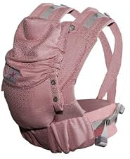 KOKADI Flip X Heart2Heart Rosé (Unisize) - Die perfekte Kombi aus dem Komfort eines Fullbuckles und dem Tragen überkreuzt - Ab Geburt - 15 kg, handgefertigt aus 100% Bio-Baumwolle - Rosa
