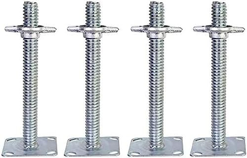 Asta per Vite della Ruota dell'impalcatura Piede dell'asta della Vite Regolabile Saldamente saldato Asta di Regolazione dell'altezza Allungata Speciale per ponteggi manuali,30mm
