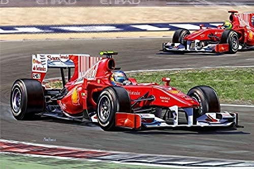 IGHSNZUH Puzzle Für Erwachsene, 1000 Teile, Rotes Rennauto, Formel-1-Team-Puzzle, Diy-Sammlerstücke, Moderne Heimdekoration/Laei502/70 * 50Cm