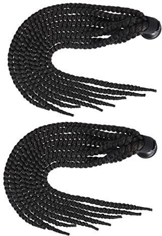 SEWOART Motorhelm Dekoration Pferdeschwanz 2 Stück Helmzopf Abs Pu Material Helmdekor Für Motorradhelm Wiederverwendbar Schwarz