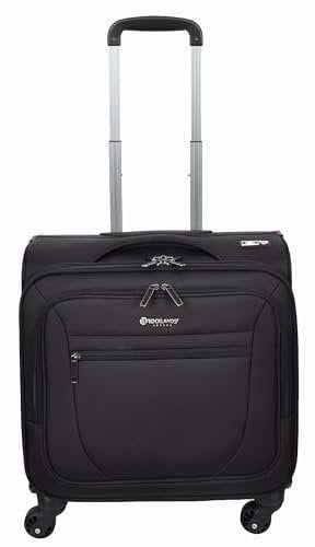 Divergent Retail Pilotenkoffer auf Rädern Büro Business Organizer Handgepäck Kabinenkoffer Airstream Schwarz, Schwarz , Cabin, Pilotenkoffer