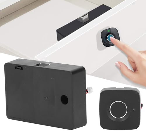 Serratura per Armadietto con Impronta Digitale, Serratura Biometrica Intelligente Incorporata con Sblocco Rapido in 0,5 Secondi, Luce Respiratoria a 3 Colori, per Camera da