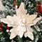 GL-Turelifes Große Weihnachtsblumen, 30cm, 6 Stück, künstliche Weihnachts Blumen Samt, Weihnachtsbaum Blumen Ornamente, gefaltet, für Weihnachtsdekoration, Neujahr,Hochzeit ﻿ (Champagner)