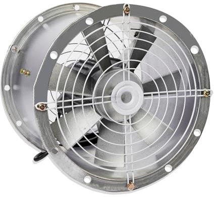 Powerful Commercial Axial Metal Canopy Extractor Exhaust Duct Fan 12 16 18 & 20 inches Kitchens, Warehouses, Greenhouses, Hotels and All Commercial Places (12 Inches 300mm)