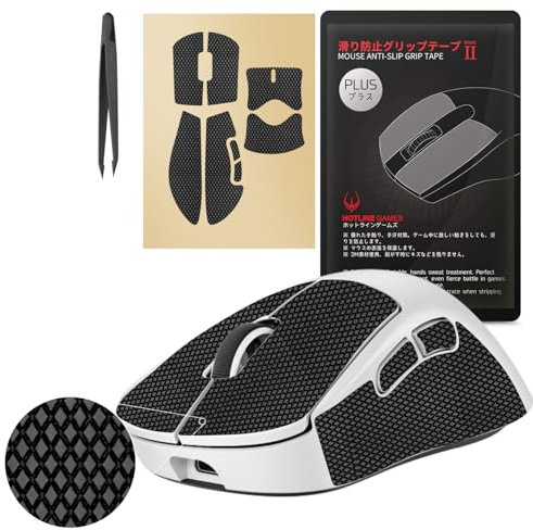 Hotline Games Griff-Upgrade 2.0 Plus Maus, rutschfestes Griffband, kompatibel mit Logitech G Pro X Superlight 2 DEX Wireless Gaming-Maus-Schutzhüllen, schweißresistent, zuschneidbar, einfach