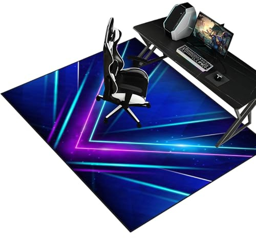 Fzamudng 160 x 230 cm Tappeto Sedia Ufficio, Protettivo Salvapavimento, Tappeto per Sedia Gaming, Antiscivolo Sedia Protettiva Multiuso Chair Mats per Pavimenti in Legno Duro e Piastrelle