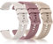 Amzpas 3 Stück Armband für Garmin Vivoactive 5/Garmin Vivoactive 3/Vivomove 3/HR/Luxe/Style,20mm Silikon Ersatzarmbänder Uhrenarmband für Garmin Forerunner 55/245/645(Starlight/Violett/Milchtee)