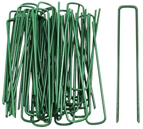 30 ancoraggi a terra zincati, anti ruggine, zincati in filo di acciaio, picchetti, ancoraggio a terra, ancoraggi a terra per non erbacce da giardino, giardino (verde)