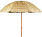 JTPMYFT Parasol de terrasse en chaume de 1,6 m avec Design inclinable, 8 Baleines et mât en Bois avec Dessus en Paille, adapté aux parasols de Plage, de terrasse et de Piscine.(2m)