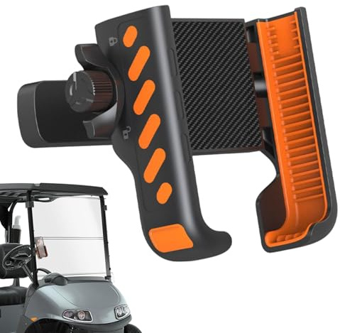 Lunaobrik Handyhalter für Golfwagen - Magnethalter mit 360° Drehung,360 Grad Drehbar Klemmbefestigung Schnellspanner Tragbar Für Motorrad LKW Fahrrad Roller Fitnessstudio Rollstuhl