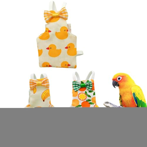 Vogelhöschen | Windel und Nymphensittiche | 3-teiliges Set niedliche Haustierkleidung für Balkon, Garten, Aufenthalt, Halloween, Haus, Party
