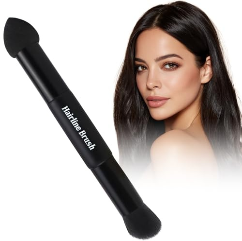 VOLLUCK Dual-Ended Hairline Powder Brush, Root Touch Up Brush Applicator