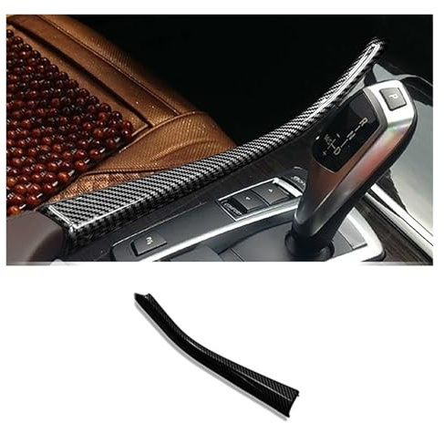 KTRSAVSSA Carbonfaserfarbene Mittelkonsolen-Zierleiste for die Gangschaltung, kompatibel mit BMW 5er F10 2011–2017, Auto-Styling-Innenausstattung