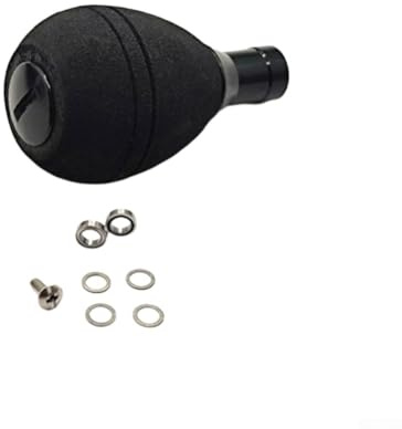 Yhenlovtt Leichter Griff mit Gadget-Set in verschiedenen Marken, S-Farben, Ersatzmaterial – für Daiwa Rollen, Angelrolle, Knauf Spinner für Eva und (Pur (schwarz)