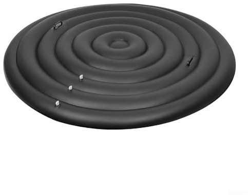 Inflatable Spa Cover Round 180cm Black Pvc Lid With Adjustable Fit For Outdoor Garden Weather Protection And Heat Retention(With handle)