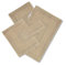 Casatessile Set 3 Badeschwammmatten,1 Teppich 60X90 cm + 2 Rundwc 60x45 cm. Torino Saugfähige Badezimmermatte aus Baumwolle, Badezimmermatte ohne Rutschfestigkeit - BEIGE