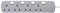 PRO ELEC PELB1768 4 Gang Individually Switched Extension Lead 10m, Grey, 4 Socket
