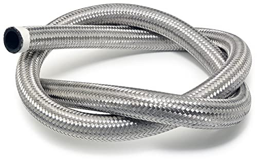 Easyboost Tubo Flessibile Radiatore Intrecciato Acciaio Inox 15-16 mm per Auto Scooter Moto AM6 Derbi MBK Nitro Yamaha Aerox Aerox Jog R Mach G Migliore Raffreddamento e Dissipazione Termica (1 tubo)