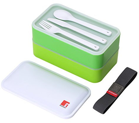Bergner Walking Pleasure Luftdicht mit Besteck, Kunststoff, grau, 18.5x10.5x10 cm