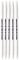 PRYM double-point Ergonomische Stricknadeln/Nadeln, High-Performance-Kunststoff, Mehrfarbig, 4,5 mm, 20 cm Länge, Set von 5, Alabasterweiß