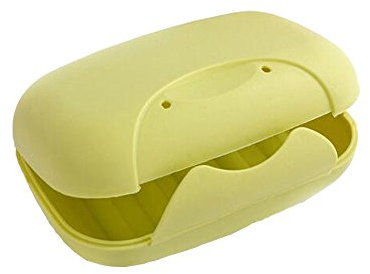 nuodwell - Portasaponetta realizzato a mano, impermeabile e antigoccia, scatola per sapone sigillata e portatile, per casa e viaggi (Light Green)