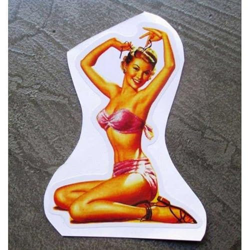 Hotrodspirit Mini-Sticker, Pinup, Blond, Rosa