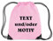 Druckreich Turnbeutel Gymsac Polyester mit Ihrem Wunschdruck/Fb. Rosa