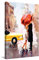 Startonight Bilder Liebe ist in der Luft Rot Regenschirm - Leinwandbilder Moderne Kunst - Abstrakte Wanddeko Kunstdrucke - Wandbilder Schlafzimmer 60 x 90 cm, Tag Nacht Effekt, Elegante Geschenkidee