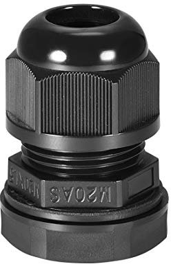 sourcing map M20 Cable Gland 2 Holes Waterproof IP68 Nylon Joint Adjustable Locknut for 3.3-5.1mm Dia Wire