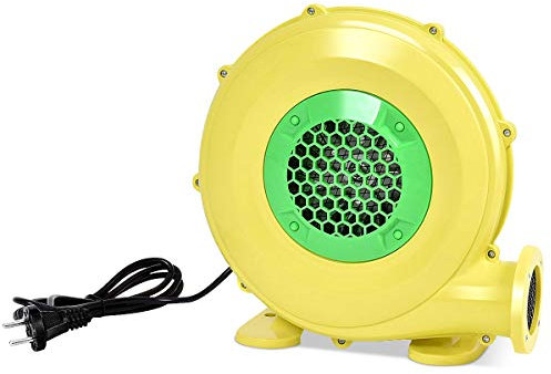 GOPLUS Pompe Electrique Gonflable de Ventilateur d’Air de Château Gonflable, Souffleur Electrique avec Moteur, Jaune (350W)