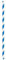 Unique UK 63693 Royal Blue Striped Paper Straws 10 Pcs, Pack of 10
