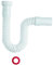 Sanixa Universal-Abflusssiphon flex 1 1/2 Zoll auf 40 / 50mm Siphon Küche Spüle Bad Waschbecken Ablauf flexibel