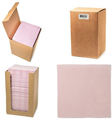 Alvotex CHIC Airlaid 100 Coctailservietten, 1/4 Falten Stoffähnlich, Hochwertige Einwegserviette, Rosa, 20x20 cm
