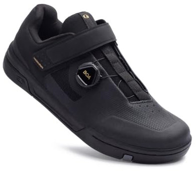 Crank Brothers Bicycle Shoes Stamp Boa Black/Gold - Black Outsole 8 (41 EU)