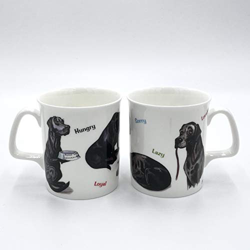 Bryn Parry 1 x Black Labradors Bone China Mug