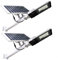Jandei - Pack x2 Farola Solar Exterior 2500 Lúmenes, Impermeable IP65, Panel Solar y Mando a Distancia, Luz Blanca Fría 6000K, Ideal para Jardín, Patio, Camino y Muro
