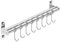 ASkinds Utensil Hanging Rack Stainless Steel Rail Hanger Rod Wall Mounted Pot Pan Lid Holder Cookware Storage Organizer with Sliding Hooks for Kitchen Bathroom