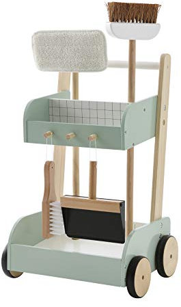 VERTBAUDET Haushaltswagen aus Holz, Grün, TU