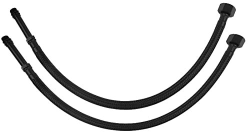 60cm M10 x 3/8 Inch BSP Schwarz Nylon Geflochten Flexibler Schlauch Zapfhahn