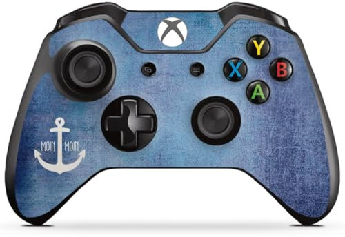 DeinDesign Skin kompatibel mit Microsoft Xbox One Controller Folie Sticker Blau Anker maritim