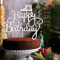 Qertesl Silver Ice Skating Cake Topper,Happy Birthday Sign ，Ice Skating Lover Birthday Cake Decoration，Sports Themed Cake Decorating, Boys & Girls Birthday Party Cake Decorating (silver)