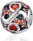 925 Sterling Silber Geburtsstein Charms Anhänger mit 5A Cubic Zirkonia Dangle Beads Charms,Openwork Perlen Liebesherz Anhänger für Pandora Europäische Charme Armband Schmuck