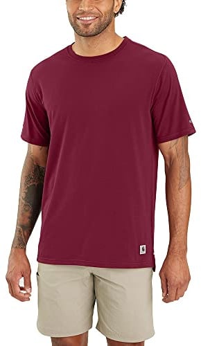 Carhartt Carhartt Lwd Kurzarm-T-Shirt mit lockerer Passform für Herren Rot XL