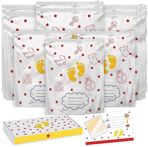 Lilnjoy 15 Pz Bustine Corredino Neonato Ospedale - 10 Grandi e 5 Piccoli Sacchetti Cambio Neonato Ospedale Riutilizzabili per Asilo e Viaggi - Idea Regalo Prezioso per Future Mamme