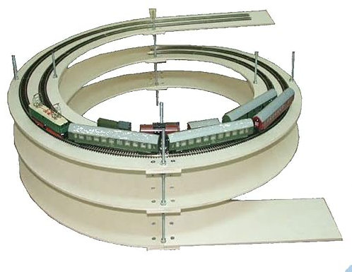 Zweigleis Gleiswendel Spur TT Modellbahn 2,5 Ebenen inklusive An- und Abfahrt